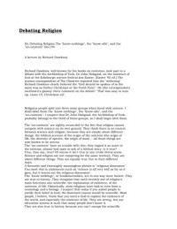 Dawkins Richard — Debating Religion
