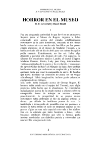 Lovecraft, Howard P — Horror En El Museo