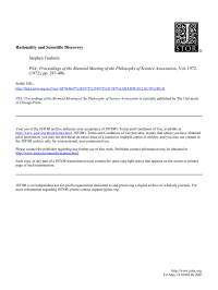 Toulmin Stephen — Rationality and Scientific Discovery
