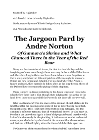 Andre Norton — The Jargoon Pard