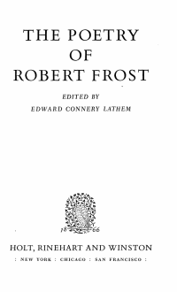 Lathem, Edward Connery — The Poetry of Robert Frost