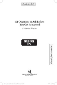 Norman Wright — 101 Questions to Ask Before You Get Remarried