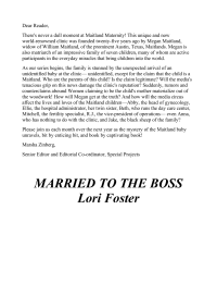 Foster Lori — Married To The Boss