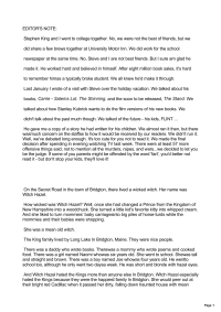 King Stephen — The King Family and the Wicked Witch