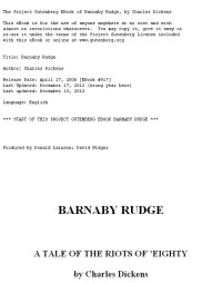 Dickens Charles — Barnaby Rudge: a tale of the Riots of 'eighty