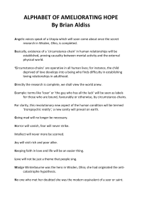 Brian Wilson Aldiss — Alphabet of Ameliorating Hope