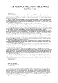 Foster, Alan Dean — The Metrognome And Other Stories