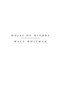 Whitman Walt — Hojas De Hierbas