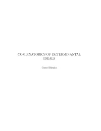 Cornel Baetica — Combinatorics of Determinantal Ideals