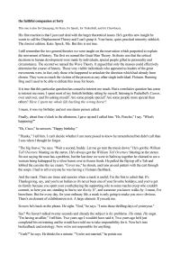 Fowler, Karen Joy — The Faithful Companion at Forty