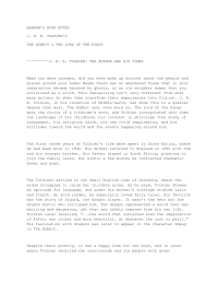Tolkien, John Ronald Reuel — the hobbit & the lord of rings