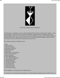 Order of Nine Angles — OnaTheCompleteGuideForBeginners