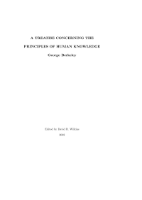 Berkeley George — A Treatise Concerning the Principles of Human Knowledge