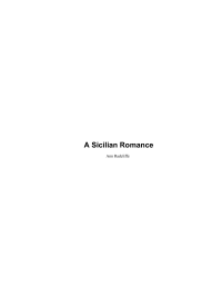 Radcliffe Ann — A Sicilian Romance