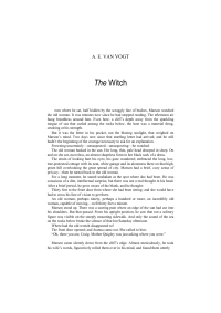 Van Vogt, A E — The Witch