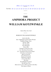Kotzwinkle William — The Amphora Project