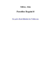 Milton John — Paradise Regain'd