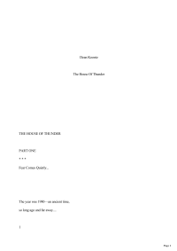 Koontz, Dean R — The House of Thunder