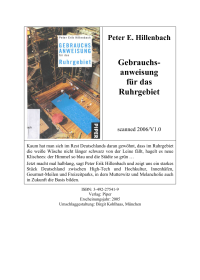 Hillenbach, Peter E — Gebrauchsanweisung für das Ruhrgebiet