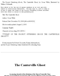 Wilde Oscar — The Canterville Ghost