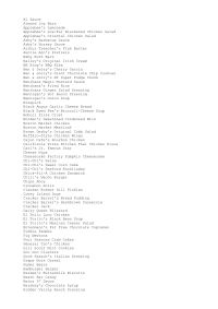  — Awesome Restaurant Recipes