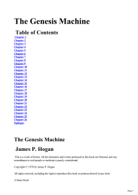Hogan, James P — Genesis Machine