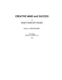 Holmes Ernest — Creative Mind And Success