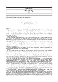 Varley John — Red Lightning
