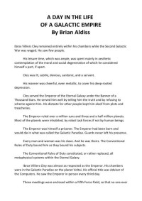 Brian W. Aldiss — A Day In The Life Of A Galactic Empire