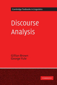 Gillian Brown, George Yule — Discourse Analysis