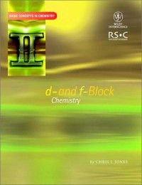 Chris J. Jones — d- and f- Block Chemistry (Basic Concepts In Chemistry)