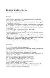 W. Hamish Fraser — A History of British Trade Unionism, 1700-1998