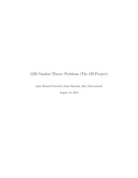 Amir H.P. — 1220 Number theory problems