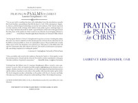 Laurence Kriegshauser O.S.B. — Praying the Psalms in Christ