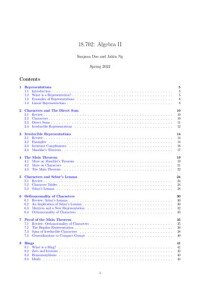 Prof. Michael Artin — Algebra II: Lecture Notes