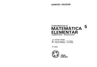 Samuel Hazzan — Fundamentos de Matemática Elementar: Combinatória... - 2 Grau