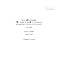 Jerrold E. Marsden, Tudor S. Ratiu — Introduction to Mechanics and Symmetry