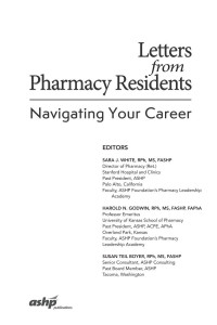 Sara J. White, Harold N. Godwin, Susan Teil Boyer — Letters from Pharmacy Residents