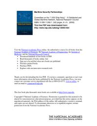 National Research Council; Division on Engineering and Physical Sciences; Naval Studies Board; Committee on the "1,000-Ship Navy" - A Distributed and Global Maritime Network — Maritime Security Partnerships