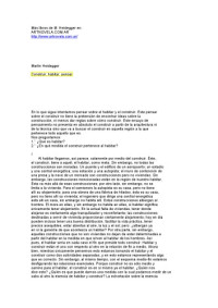 Heidegger Martin — Construir, habitar, pensar