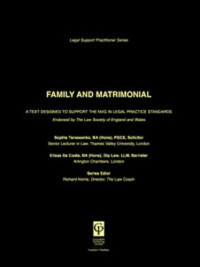 Tarassenko, Sophie Tarassenko, Elissa Da Costa, Richard Norrie — Family & Matrimonial (NVQ) (Legal Support Practitioner Series)