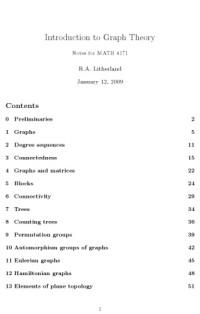 R. A. Litherland — Introduction to graph theory, Lecture notes