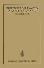 Harold Jeffreys (auth.) — Ergebnisse der Exakten Naturwissenschaften: Siebenter Band