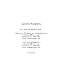 Gallier J., Shatz S. — Algebraic geometry