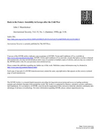 Mearsheimer J.J. — Back to the Future: Instability in Europe after the Cold War