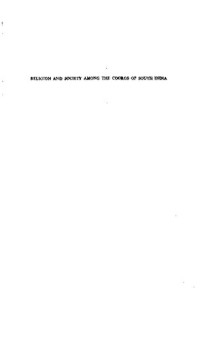 Mysore Narasimhachar Srinivas — Religion and Society Among the Coorgs of South India
