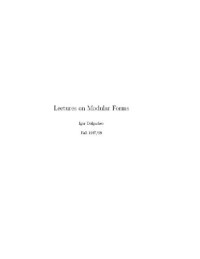 Igor Dolgachev — Lectures on modular forms