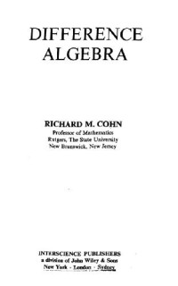 Richard M. Cohn — Difference algebra