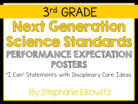 Stephanie Elkowitz — 3rd Grade NGSS Posters with "I Can" Statements and Core Ideas
