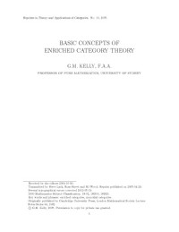 G.M. Kelly — Basic Concepts of Enriched Category Theory